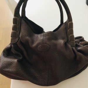 Authentic Tods Large Leather Tote Bag